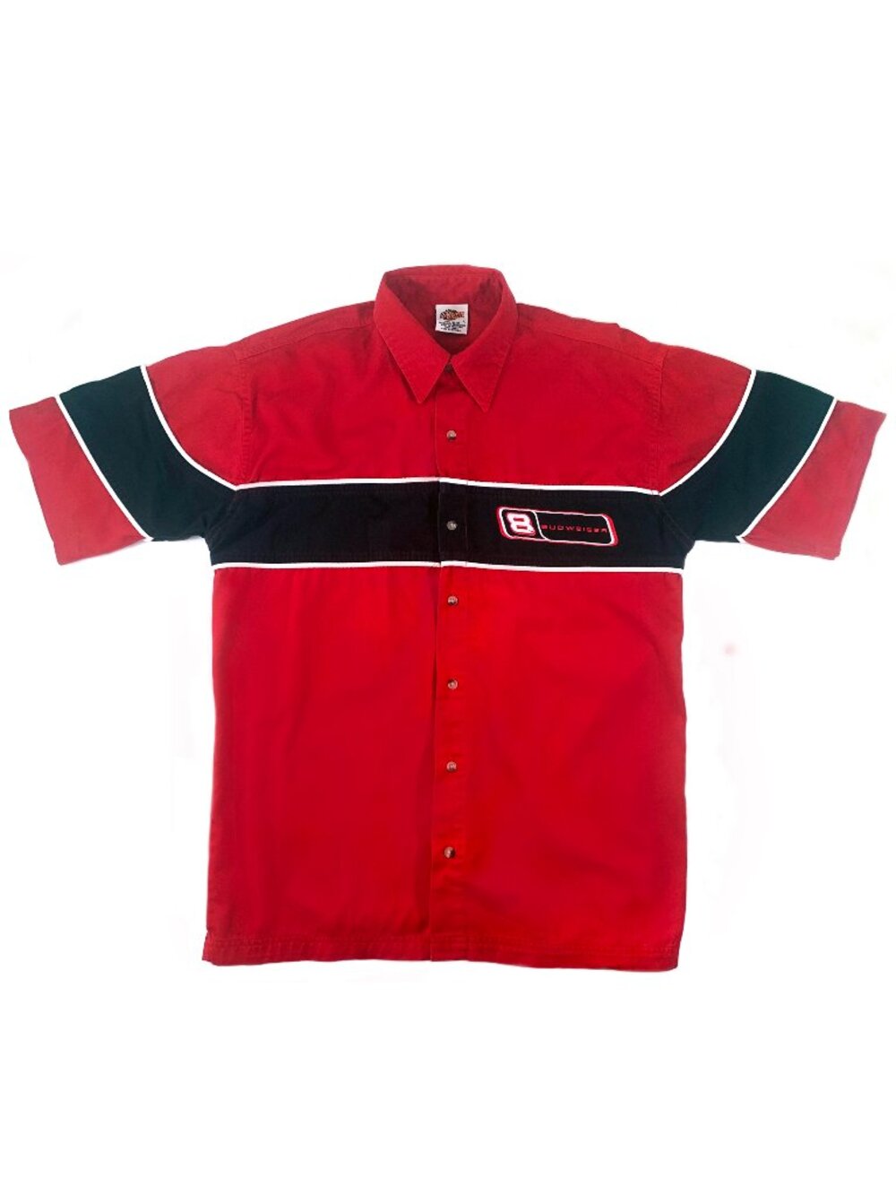 NASCAR Dale Earnhardt Jr #8 Budweiser Pit Crew/Mechanic Shirt Vintage Y2K Size L